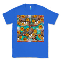 True Royal chicken with eggs and sunflowers seamles pattern Classic Tee - FaDigitalArtStudio