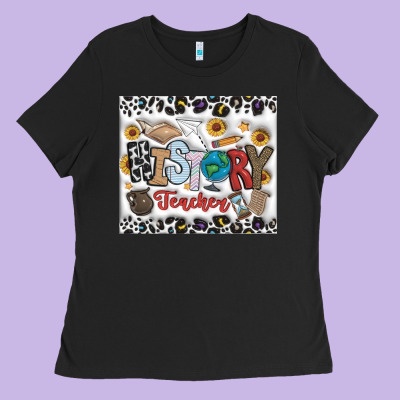 Histtory Teacher Ladies Tee Designed By Cowhidedigitalart