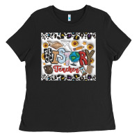 Black Histtory Teacher Ladies Tee - CowhideDigitalArt