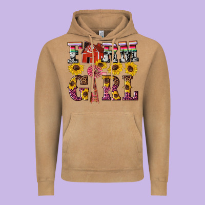 Western Farm Girl Vintage Hoodie Designed By Artiststas
