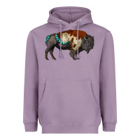 Lavender gemstone bison Heavyweight Hoodie - RanaPortraitStore