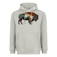 Moon Dust gemstone bison Heavyweight Hoodie - RanaPortraitStore
