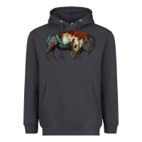 Smoke gemstone bison Heavyweight Hoodie - RanaPortraitStore