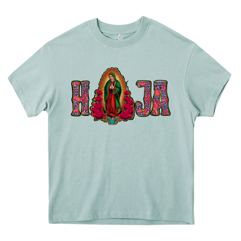 Hija Lady Of Guadalupe Heavy Core Tee by Jasminsmagicworld | Teevron