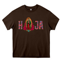 Chocolate Brown Hija Lady Of Guadalupe Heavy Core Tee - Jasminsmagicworld