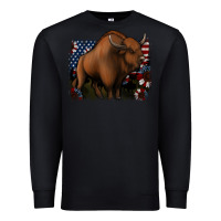 Black American Bison Premium Sweatshirt - Jasminsmagicworld