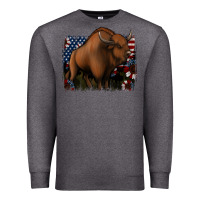 Charcoal Heather American Bison Premium Sweatshirt - Jasminsmagicworld
