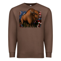Chestnut American Bison Premium Sweatshirt - Jasminsmagicworld