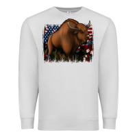 Dove Grey American Bison Premium Sweatshirt - Jasminsmagicworld