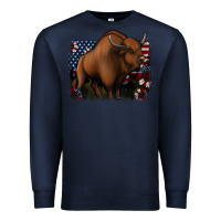 Navy American Bison Premium Sweatshirt - Jasminsmagicworld