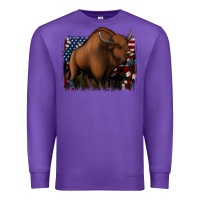 Purple American Bison Premium Sweatshirt - Jasminsmagicworld
