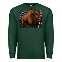 Sports Green American Bison Premium Sweatshirt - Jasminsmagicworld
