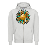 Softball Sunflower Zipper Hoodie | Teevron