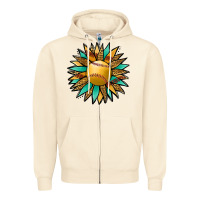 Sandshell Softball Sunflower Zipper Hoodie - Jasminsmagicworld
