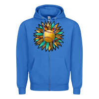 True Royal Softball Sunflower Zipper Hoodie - Jasminsmagicworld