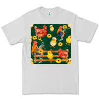 Dove Grey farm life seamless pattern Premium Tee - FaDigitalArtStudio