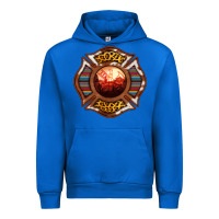 Cobalt Western Firefighter Symbol Urban Hoodie - RanaPortraitStore