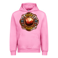 Fuchsia Pink Western Firefighter Symbol Urban Hoodie - RanaPortraitStore