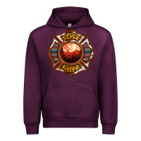 Mauve Wine Western Firefighter Symbol Urban Hoodie - RanaPortraitStore