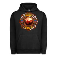 Pigment Black Western Firefighter Symbol Urban Hoodie - RanaPortraitStore