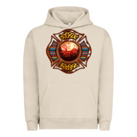 Pigment French Oak Western Firefighter Symbol Urban Hoodie - RanaPortraitStore