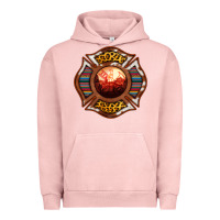 Pigment Salmon Western Firefighter Symbol Urban Hoodie - RanaPortraitStore