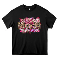 Black Tired mom life Heavy Core Tee - FaDigitalArtStudio
