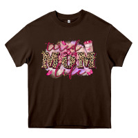 Chocolate Brown Tired mom life Heavy Core Tee - FaDigitalArtStudio