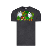 Vintage Black Spooky Plants Vintage Tee - CowhideDigitalArt