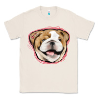 Natural bulldog pink glitter Classic Tee - Jasminsmagicworld