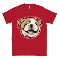 Red bulldog pink glitter Classic Tee - Jasminsmagicworld