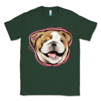 Sports Green bulldog pink glitter Classic Tee - Jasminsmagicworld