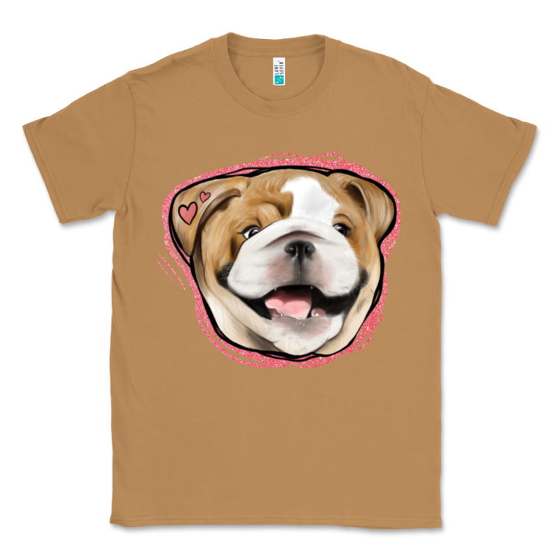 Bulldog Pink Glitter Classic Tee by Jasminsmagicworld | Teevron