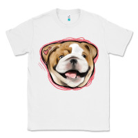 White bulldog pink glitter Classic Tee - Jasminsmagicworld