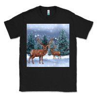 Black winter deer Classic Tee - BarkalooDesign