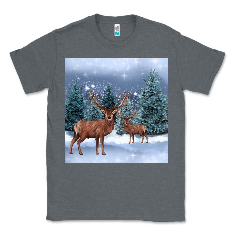 Winter Deer Classic Tee by BarkalooDesign | Teevron
