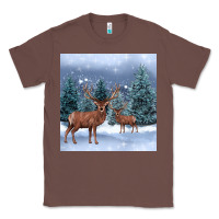 Chestnut winter deer Classic Tee - BarkalooDesign