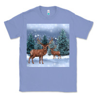 Colony Blue winter deer Classic Tee - BarkalooDesign