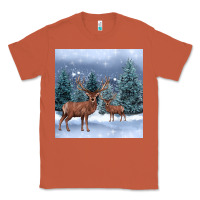 Copper winter deer Classic Tee - BarkalooDesign