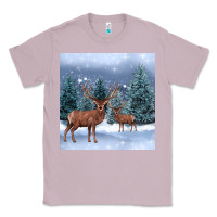 Lilac winter deer Classic Tee - BarkalooDesign