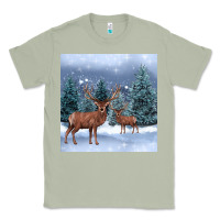 Matcha winter deer Classic Tee - BarkalooDesign