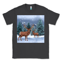 Smoke winter deer Classic Tee - BarkalooDesign