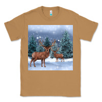 Toasted Coconut winter deer Classic Tee - BarkalooDesign