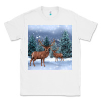 White winter deer Classic Tee - BarkalooDesign