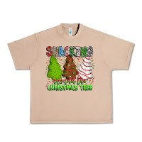 Burro Snacking Around The Christmas Tree Urban Heavy Tee - CowhideDigitalArt