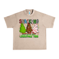 French Oak Snacking Around The Christmas Tree Urban Heavy Tee - CowhideDigitalArt