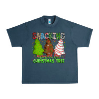 Midnight Navy Snacking Around The Christmas Tree Urban Heavy Tee - CowhideDigitalArt