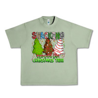 Oil Green Snacking Around The Christmas Tree Urban Heavy Tee - CowhideDigitalArt