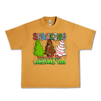 Peanut Butter Snacking Around The Christmas Tree Urban Heavy Tee - CowhideDigitalArt
