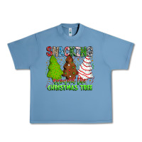 Pebble Blue Snacking Around The Christmas Tree Urban Heavy Tee - CowhideDigitalArt